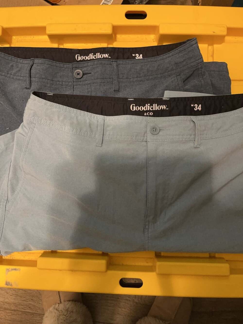 Lot of 2 Goodfellow & Co Men's Every Wear 7" Slim Fit Flat Front Chino Shorts